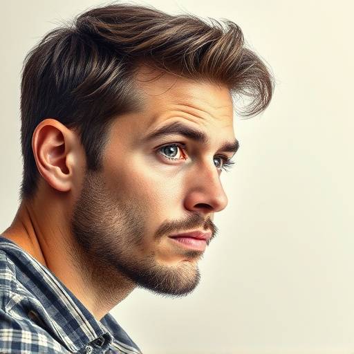 Foto van Mark de Boer, Creative Director bij Innovatie Studio, met een nadrukkelijke blik en een schetsboek in de hand.